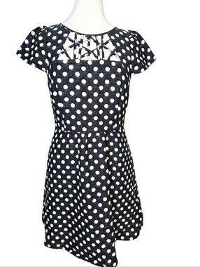 Anthropologie Maeve Nicola Polka Dot Fit & Flare Dress Size 10